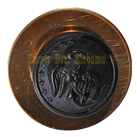 Waterbury Button Company- USMC Screw Post Button for Service Caps, 5/8"D - Picture 1 of 3